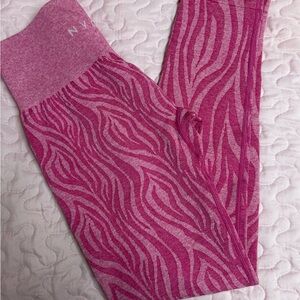 NVGTN Pink Zebra-Print Leggings